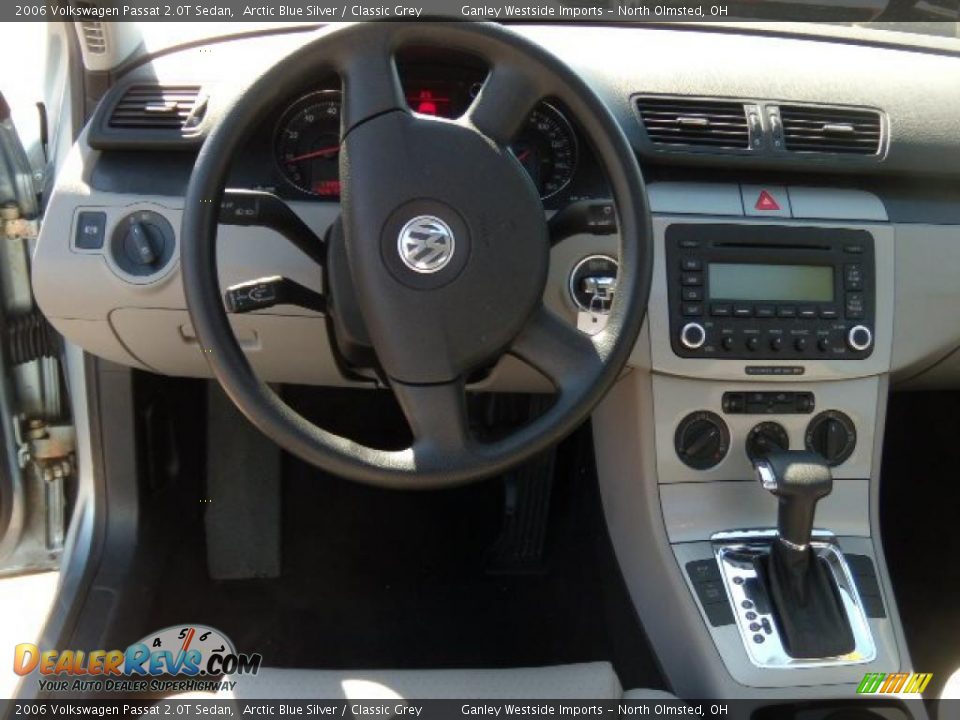 2006 Volkswagen Passat 2.0T Sedan Arctic Blue Silver / Classic Grey Photo #15