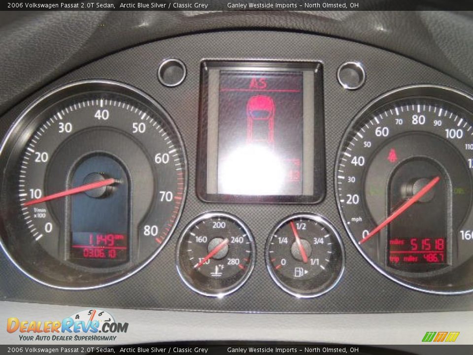 2006 Volkswagen Passat 2.0T Sedan Arctic Blue Silver / Classic Grey Photo #16