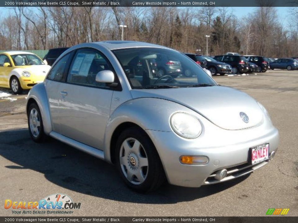 2000 Volkswagen New Beetle GLS Coupe Silver Metallic / Black Photo #7