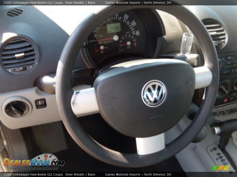 2000 Volkswagen New Beetle GLS Coupe Silver Metallic / Black Photo #14
