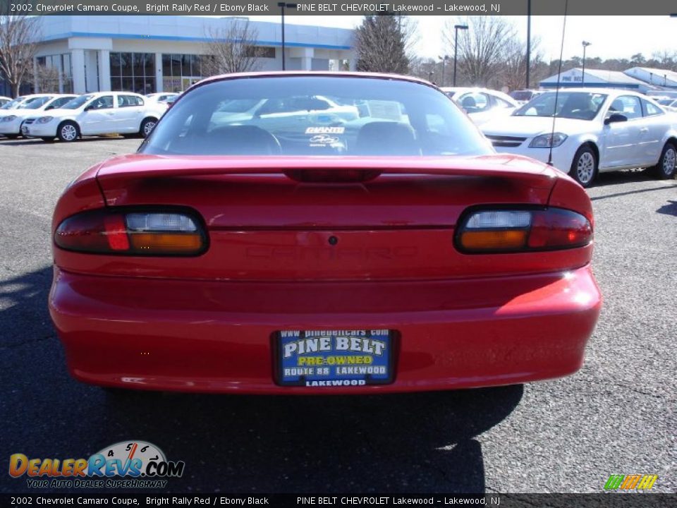 2002 Chevrolet Camaro Coupe Bright Rally Red / Ebony Black Photo #5
