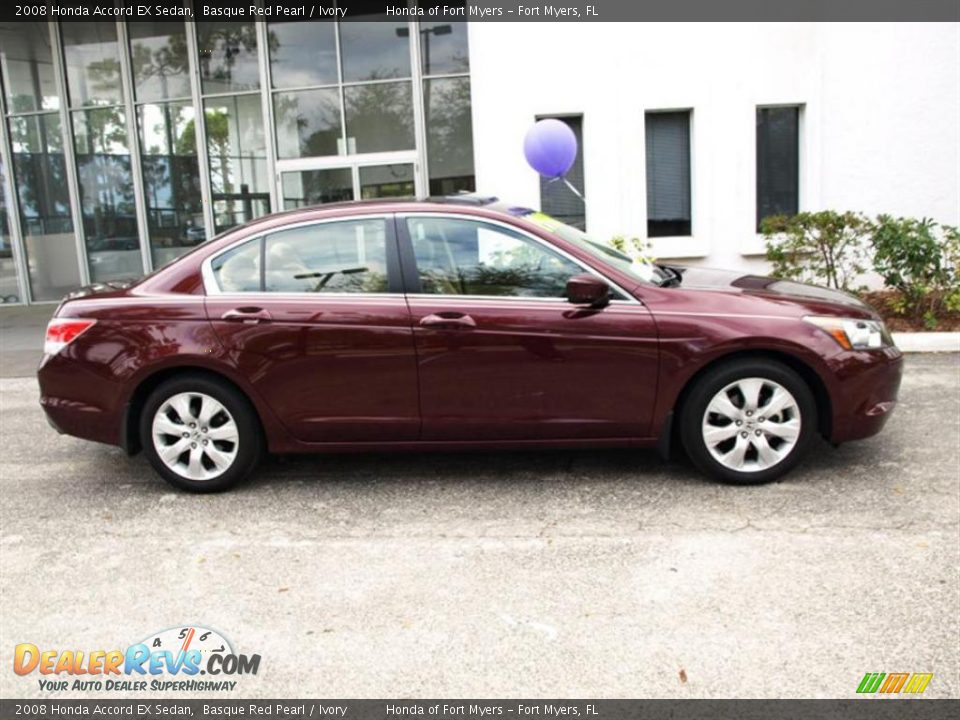 2008 Honda Accord EX Sedan Basque Red Pearl / Ivory Photo #2