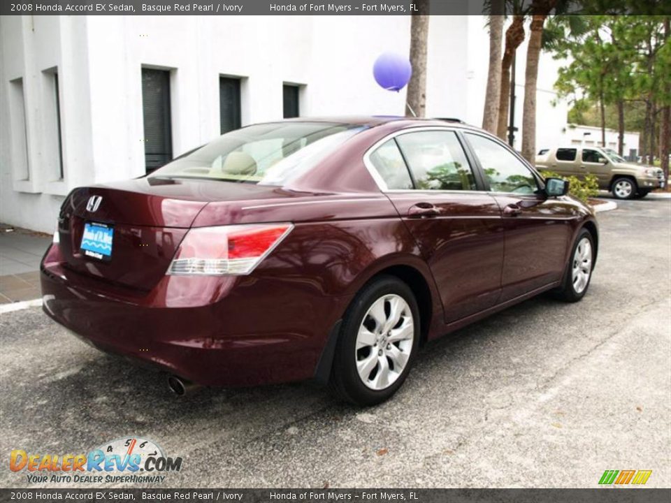 2008 Honda Accord EX Sedan Basque Red Pearl / Ivory Photo #3