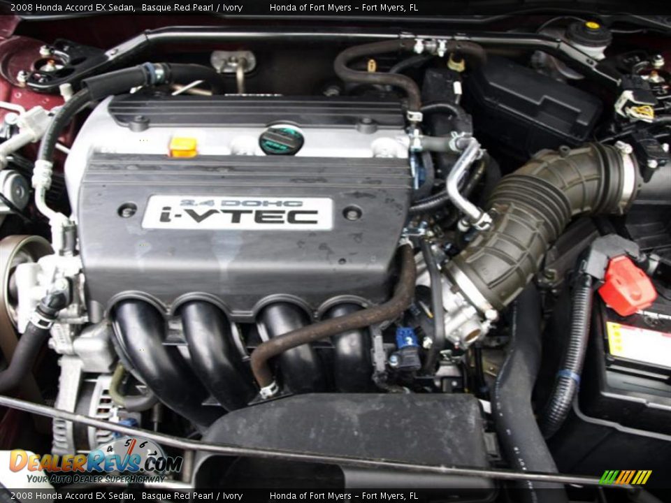2008 Honda Accord EX Sedan Basque Red Pearl / Ivory Photo #8