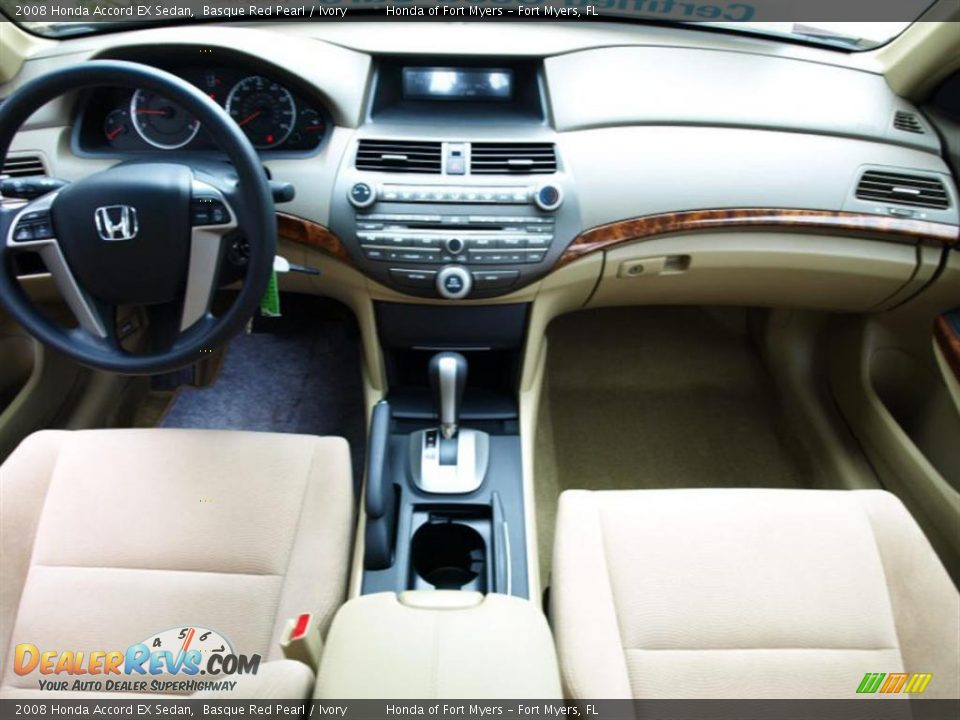 2008 Honda Accord EX Sedan Basque Red Pearl / Ivory Photo #9