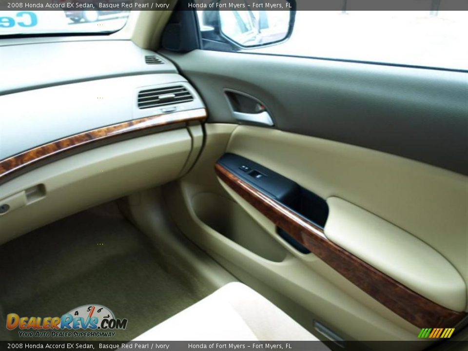 2008 Honda Accord EX Sedan Basque Red Pearl / Ivory Photo #12