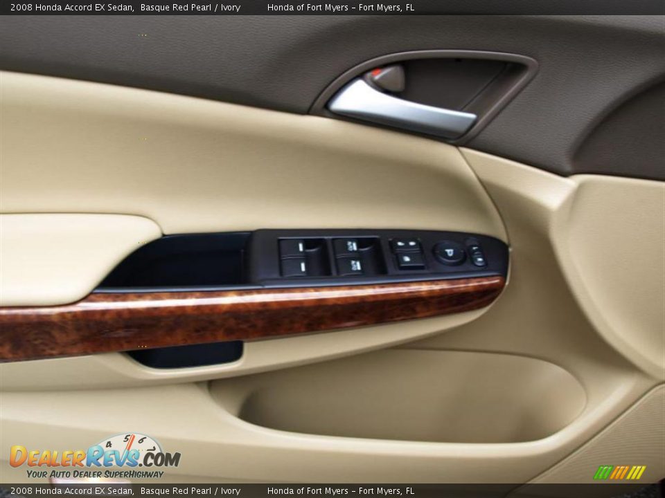 2008 Honda Accord EX Sedan Basque Red Pearl / Ivory Photo #14