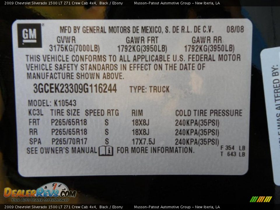 2009 Chevrolet Silverado 1500 LT Z71 Crew Cab 4x4 Black / Ebony Photo #15