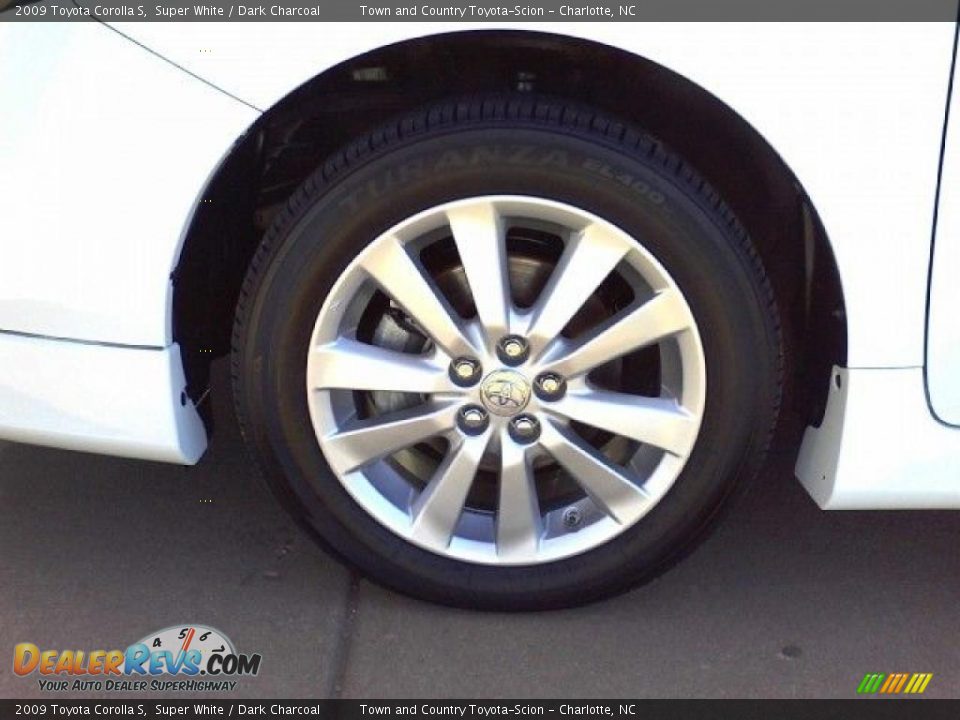 2009 Toyota Corolla S Super White / Dark Charcoal Photo #3