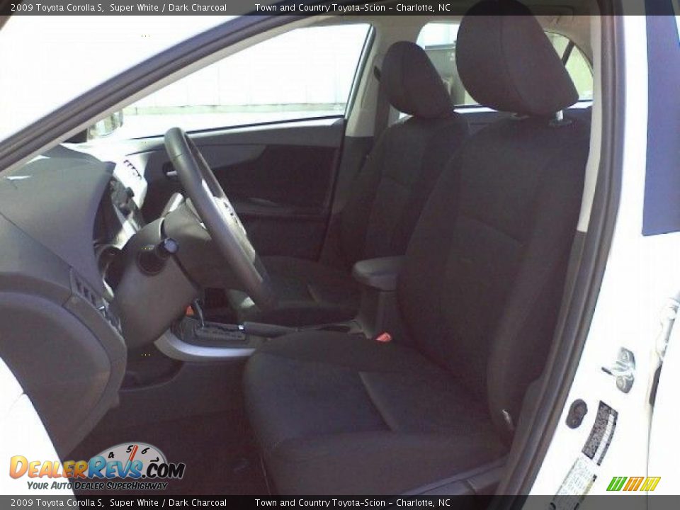 2009 Toyota Corolla S Super White / Dark Charcoal Photo #6
