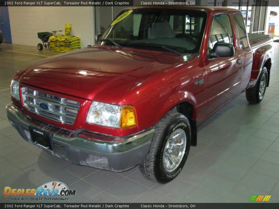 2002 Ford Ranger XLT SuperCab Toreador Red Metallic / Dark Graphite Photo #2