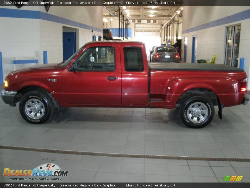2002 Ford Ranger XLT SuperCab Toreador Red Metallic / Dark Graphite Photo #4