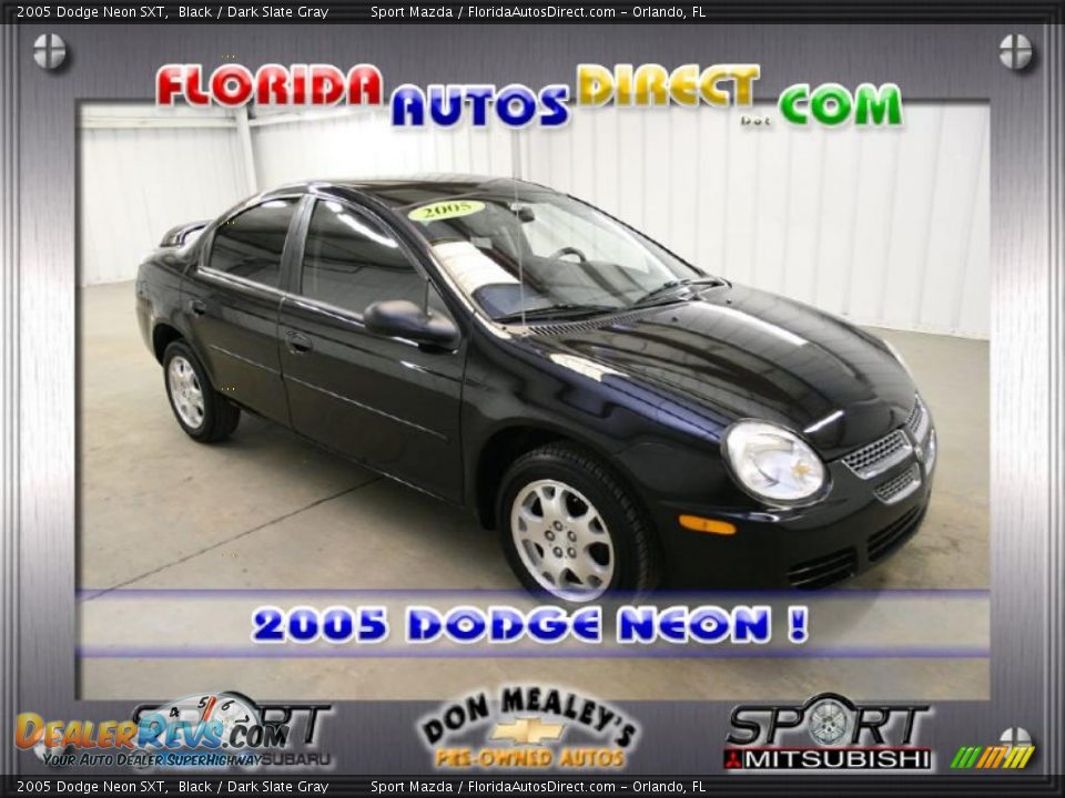 2005 Dodge Neon SXT Black / Dark Slate Gray Photo #1