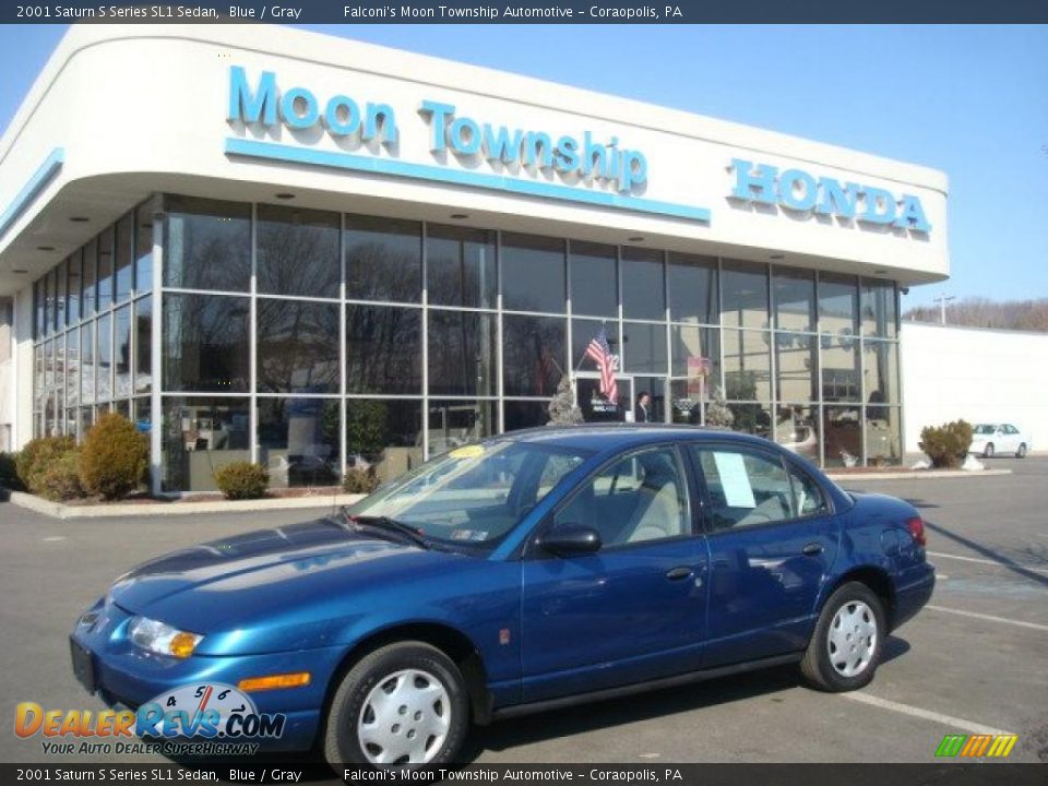 2001 Saturn S Series SL1 Sedan Blue / Gray Photo #1