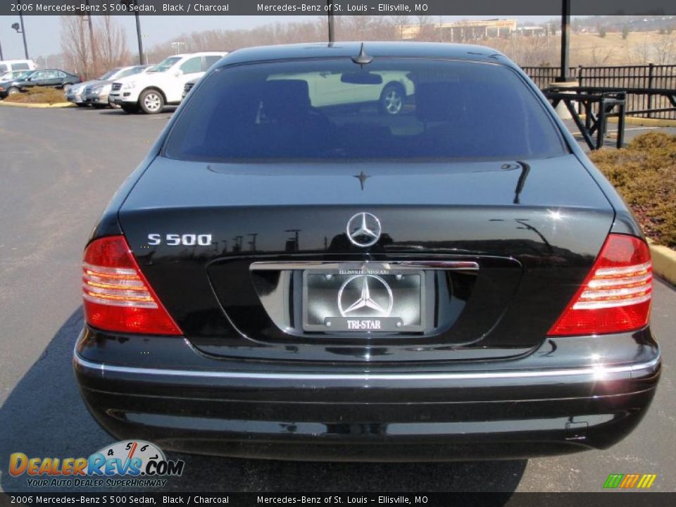 2006 Mercedes-Benz S 500 Sedan Black / Charcoal Photo #16