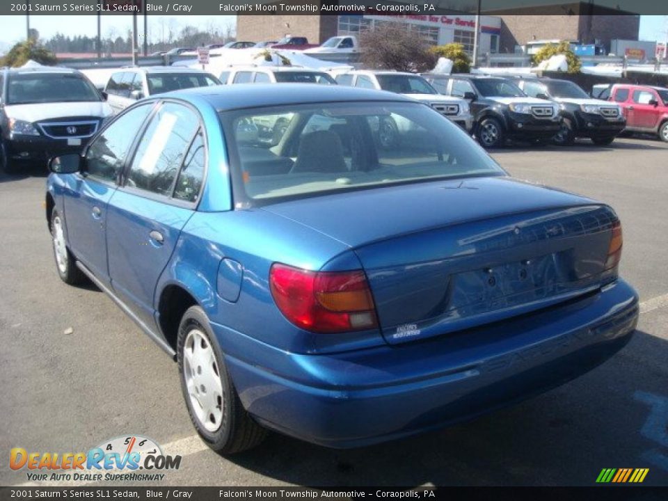 2001 Saturn S Series SL1 Sedan Blue / Gray Photo #2