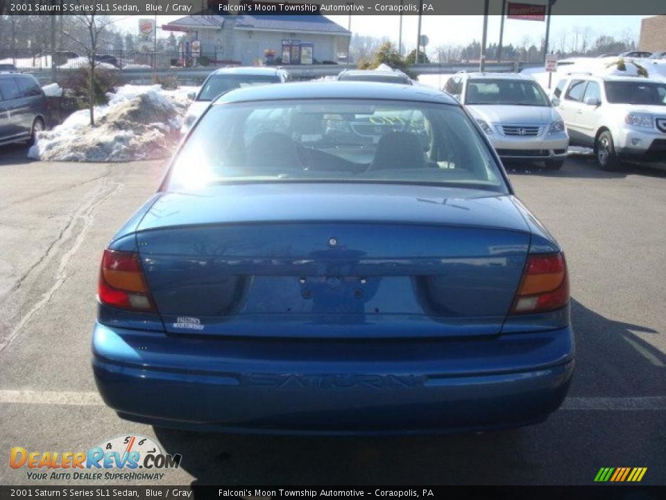 2001 Saturn S Series SL1 Sedan Blue / Gray Photo #3