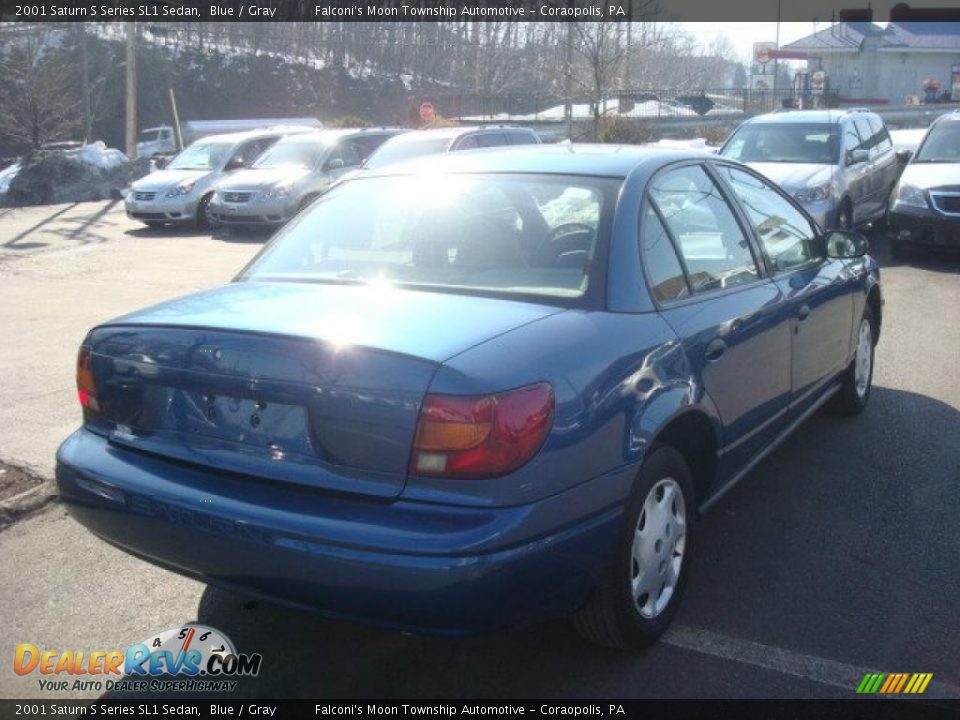 2001 Saturn S Series SL1 Sedan Blue / Gray Photo #4