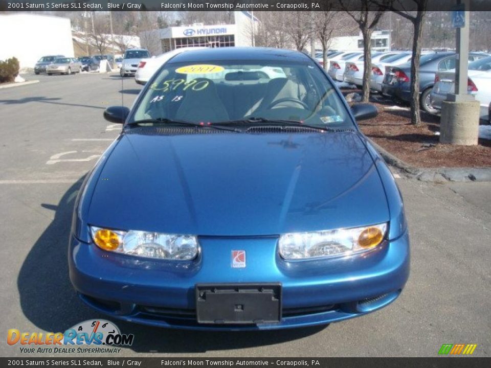 2001 Saturn S Series SL1 Sedan Blue / Gray Photo #6