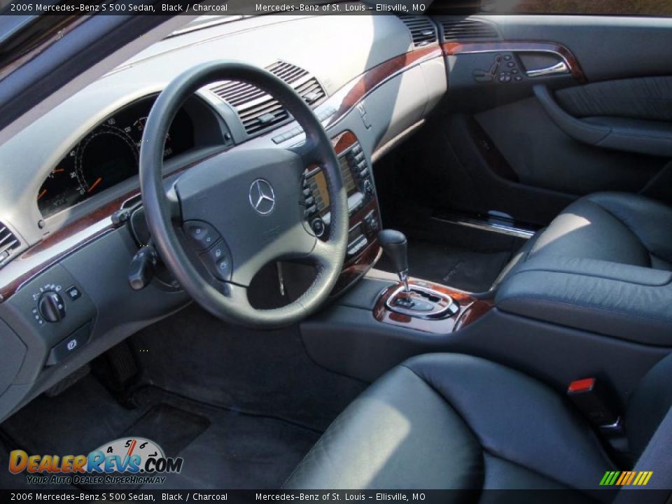 2006 Mercedes-Benz S 500 Sedan Black / Charcoal Photo #28