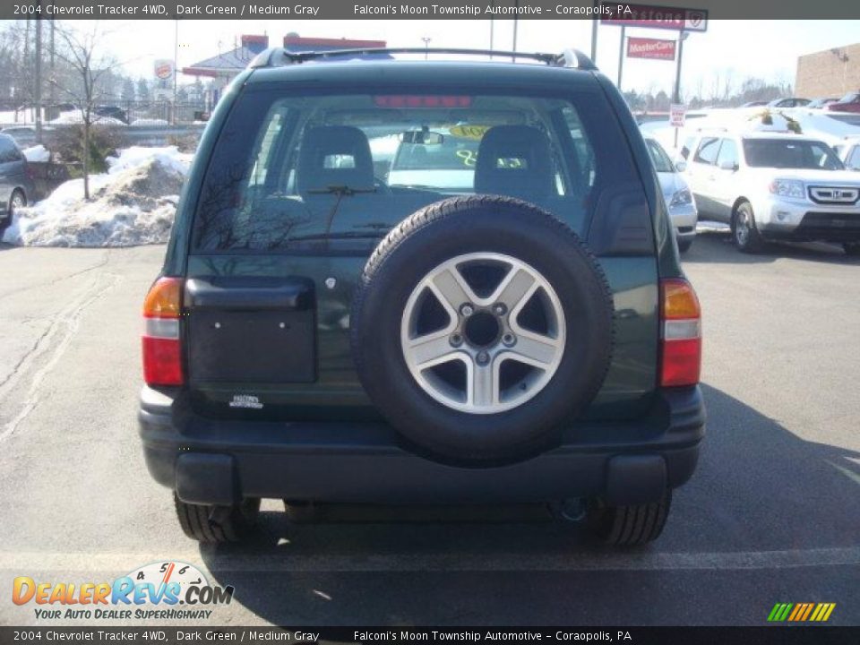 2004 Chevrolet Tracker 4WD Dark Green / Medium Gray Photo #3