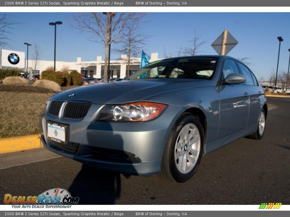 2006 BMW 3 Series 325i Sedan Sparkling Graphite Metallic / Beige Photo #2