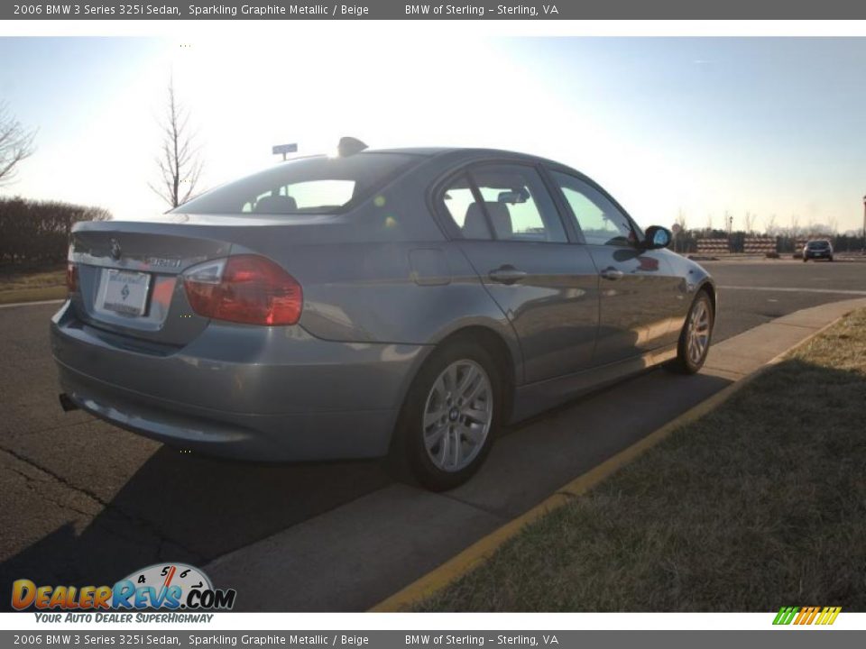2006 BMW 3 Series 325i Sedan Sparkling Graphite Metallic / Beige Photo #6