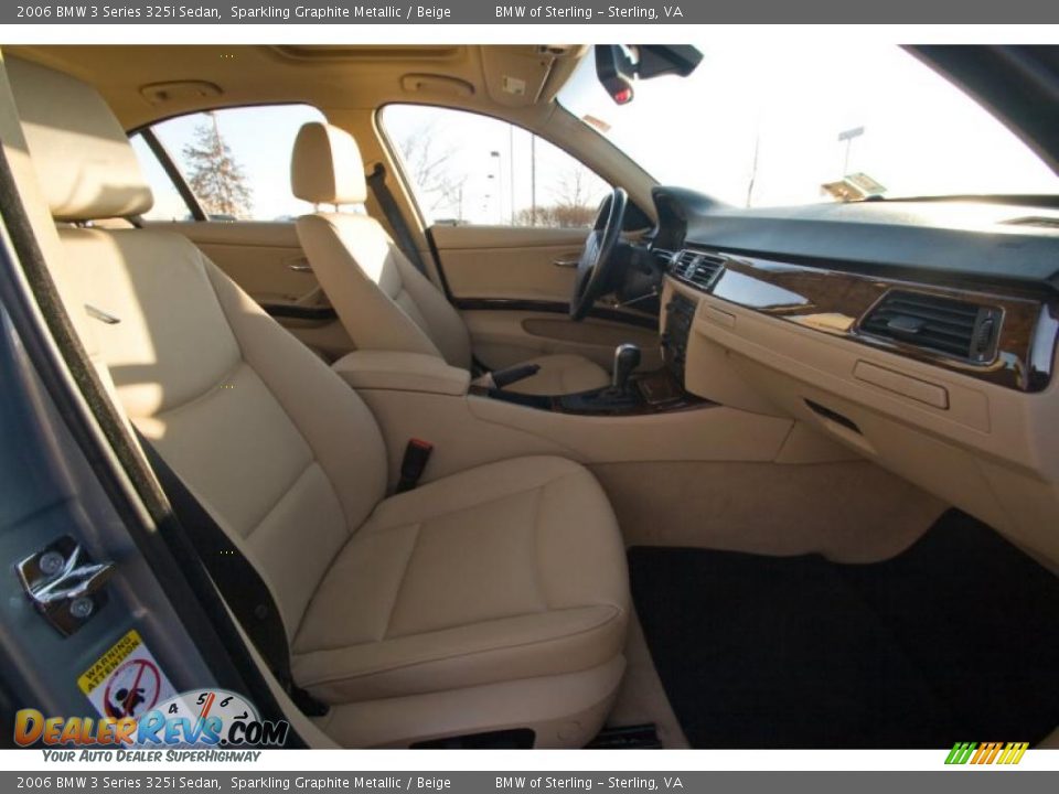 2006 BMW 3 Series 325i Sedan Sparkling Graphite Metallic / Beige Photo #9
