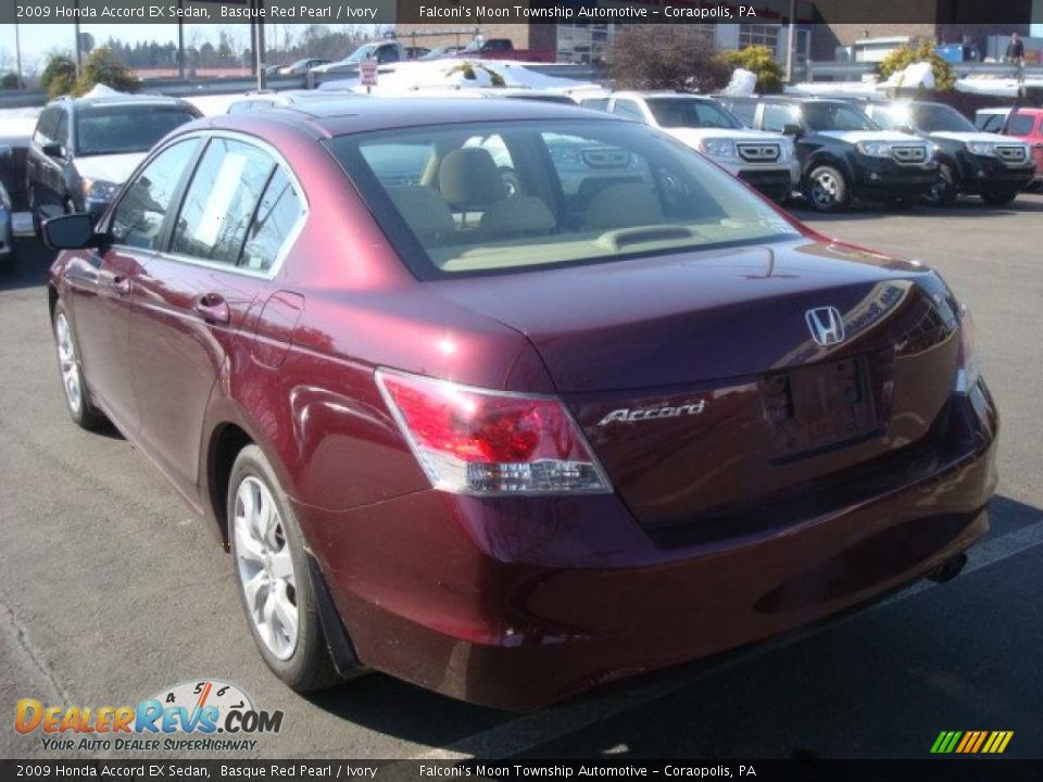 2009 Honda Accord EX Sedan Basque Red Pearl / Ivory Photo #2