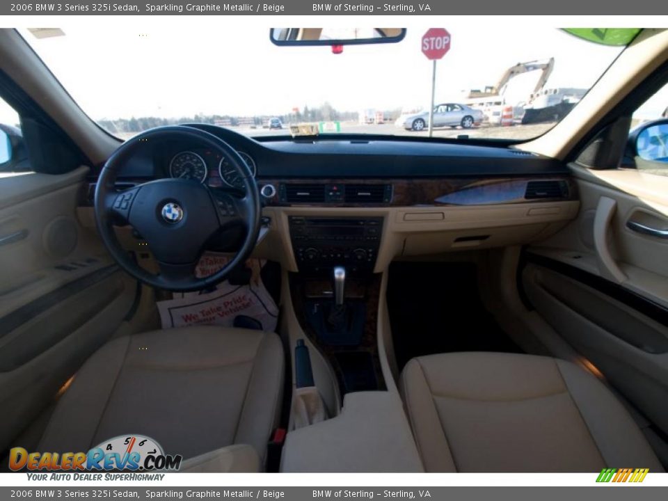 2006 BMW 3 Series 325i Sedan Sparkling Graphite Metallic / Beige Photo #12