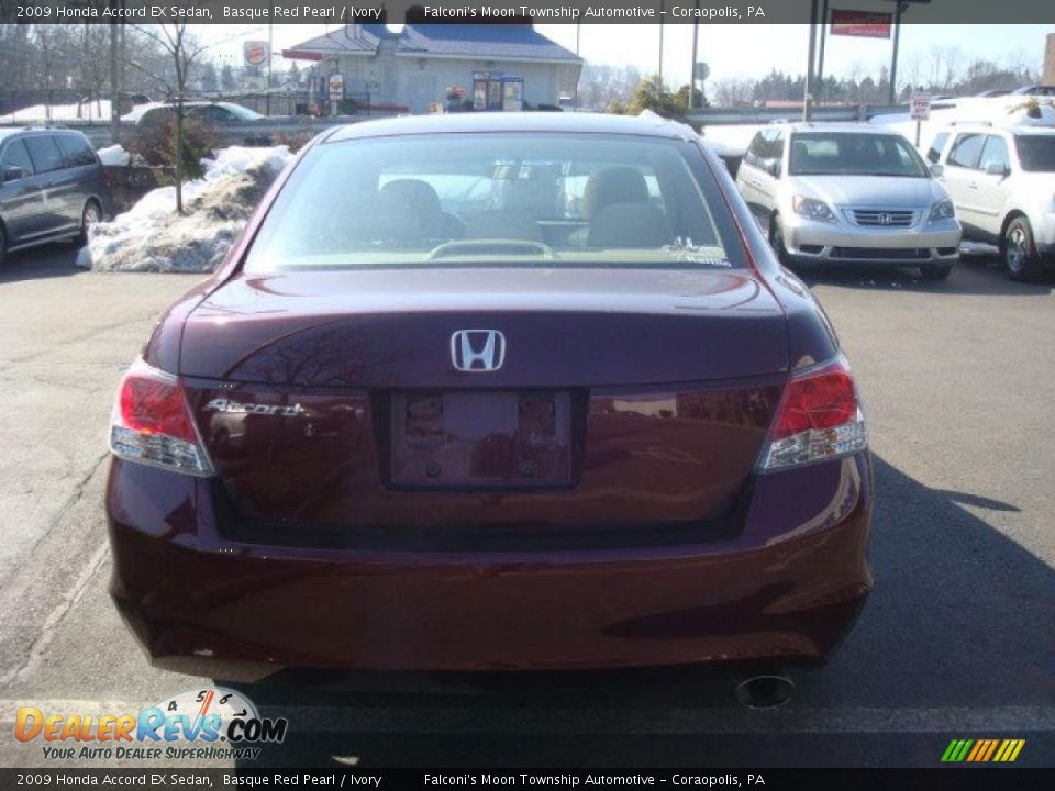2009 Honda Accord EX Sedan Basque Red Pearl / Ivory Photo #3