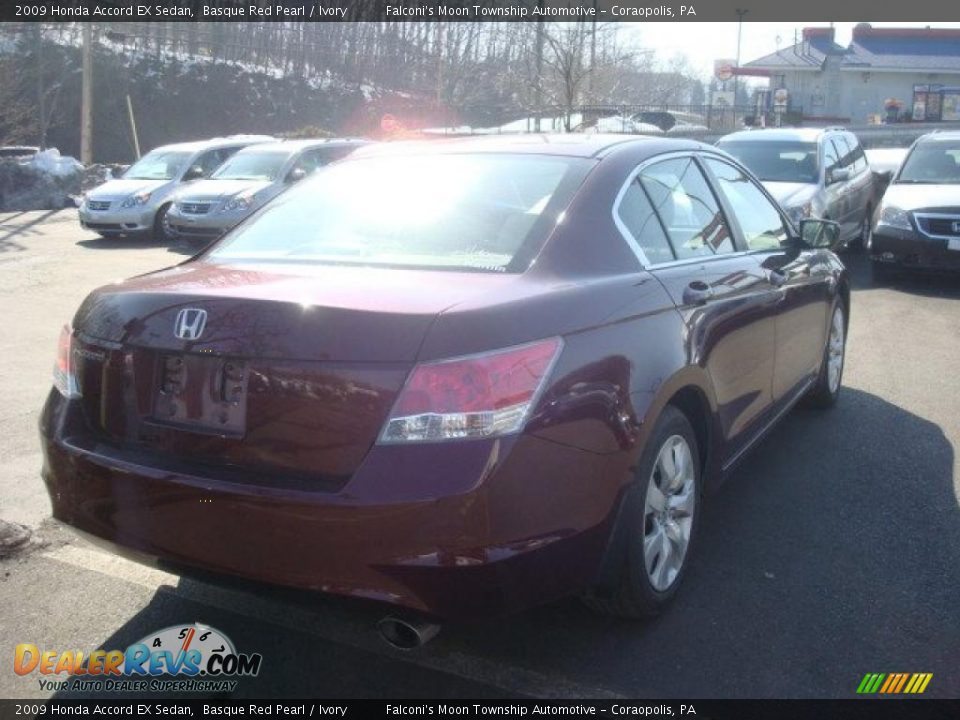 2009 Honda Accord EX Sedan Basque Red Pearl / Ivory Photo #4