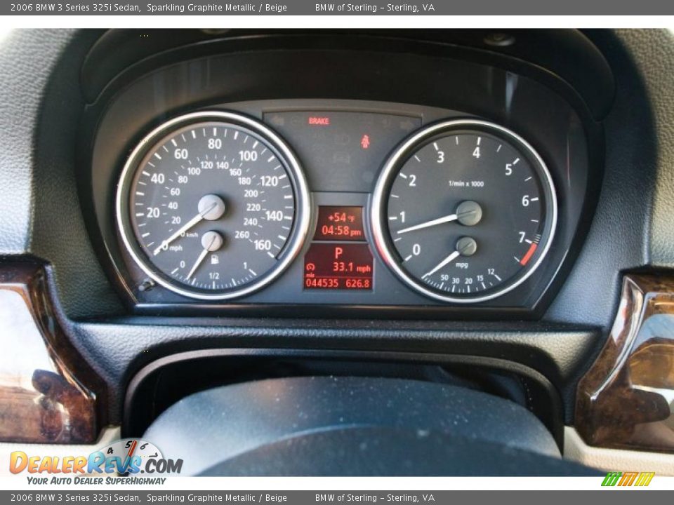 2006 BMW 3 Series 325i Sedan Sparkling Graphite Metallic / Beige Photo #14