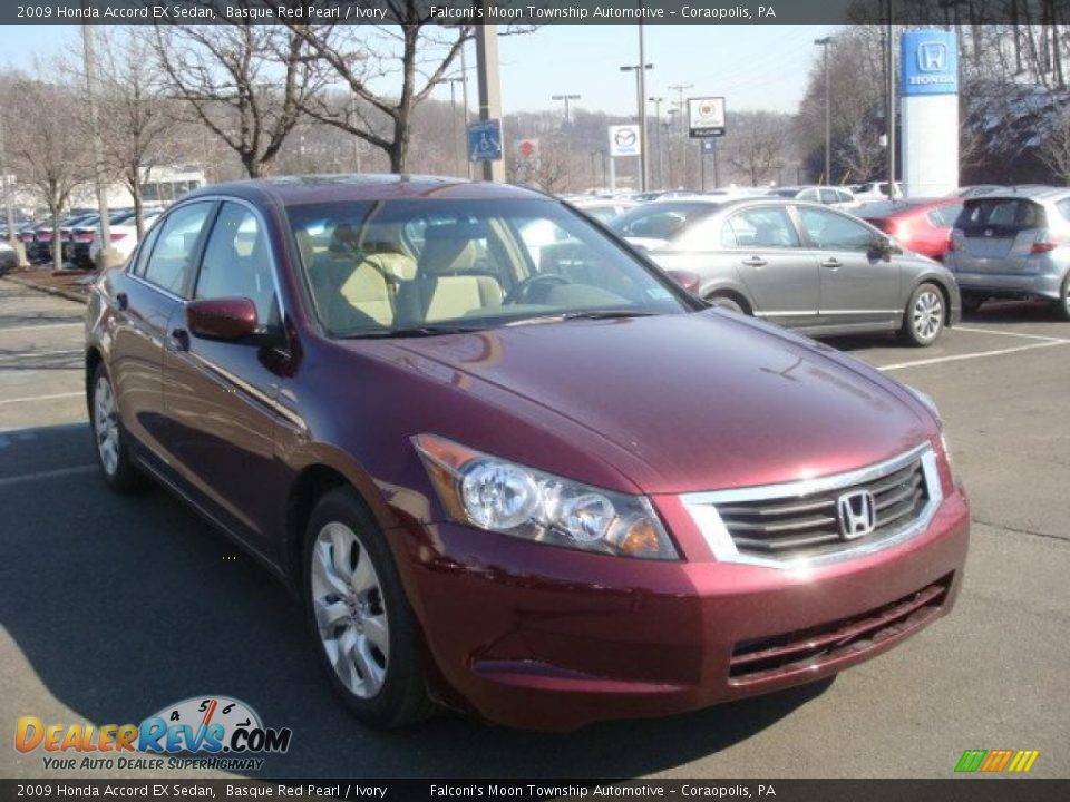 2009 Honda Accord EX Sedan Basque Red Pearl / Ivory Photo #5
