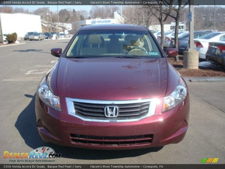 2009 Honda Accord EX Sedan Basque Red Pearl / Ivory Photo #6