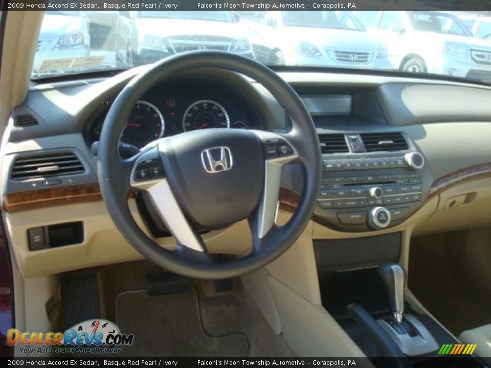 2009 Honda Accord EX Sedan Basque Red Pearl / Ivory Photo #10