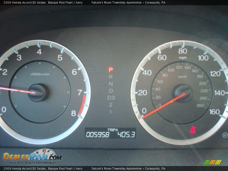 2009 Honda Accord EX Sedan Basque Red Pearl / Ivory Photo #15