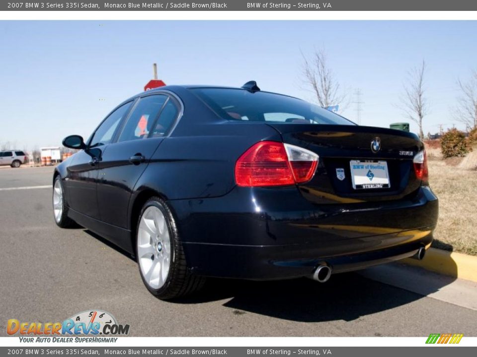 2007 BMW 3 Series 335i Sedan Monaco Blue Metallic / Saddle Brown/Black Photo #4