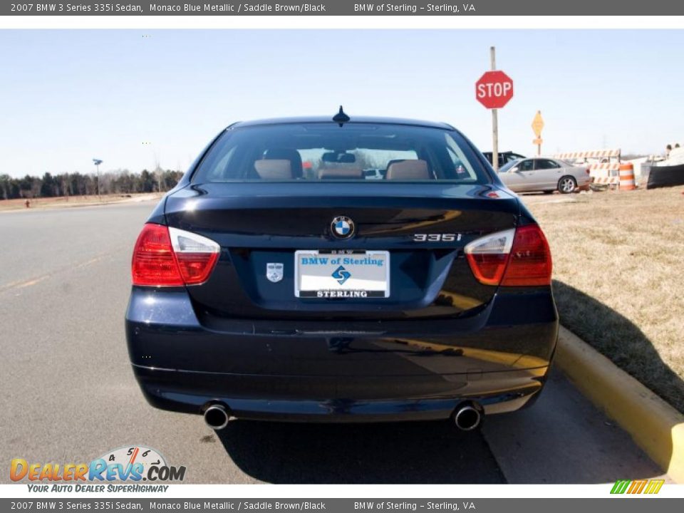 2007 BMW 3 Series 335i Sedan Monaco Blue Metallic / Saddle Brown/Black Photo #5