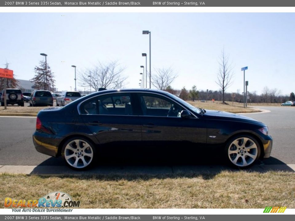2007 BMW 3 Series 335i Sedan Monaco Blue Metallic / Saddle Brown/Black Photo #7