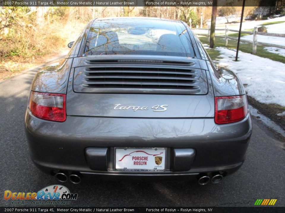 2007 Porsche 911 Targa 4S Meteor Grey Metallic / Natural Leather Brown Photo #5