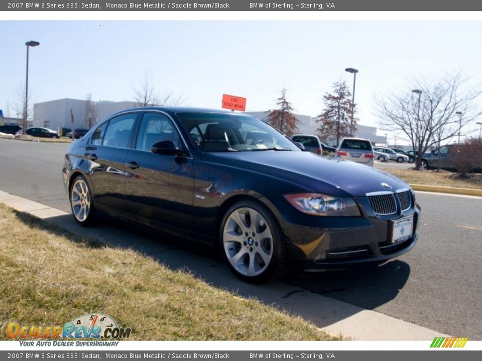 2007 BMW 3 Series 335i Sedan Monaco Blue Metallic / Saddle Brown/Black Photo #8