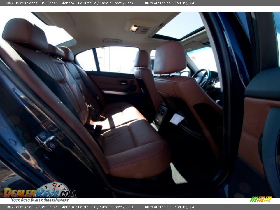 2007 BMW 3 Series 335i Sedan Monaco Blue Metallic / Saddle Brown/Black Photo #10