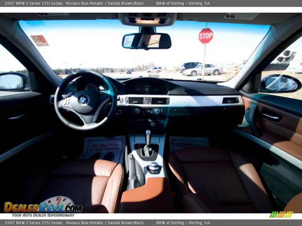 2007 BMW 3 Series 335i Sedan Monaco Blue Metallic / Saddle Brown/Black Photo #11