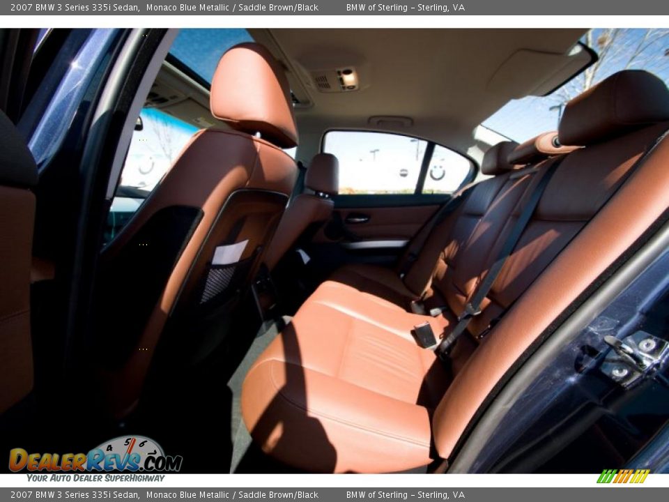 2007 BMW 3 Series 335i Sedan Monaco Blue Metallic / Saddle Brown/Black Photo #12
