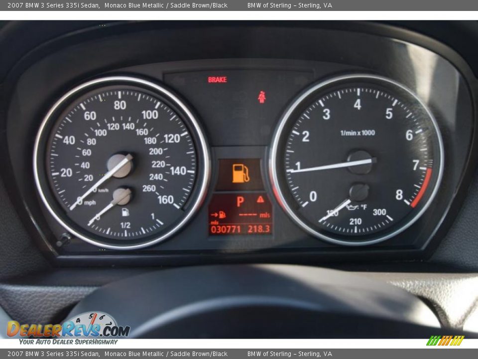 2007 BMW 3 Series 335i Sedan Monaco Blue Metallic / Saddle Brown/Black Photo #14