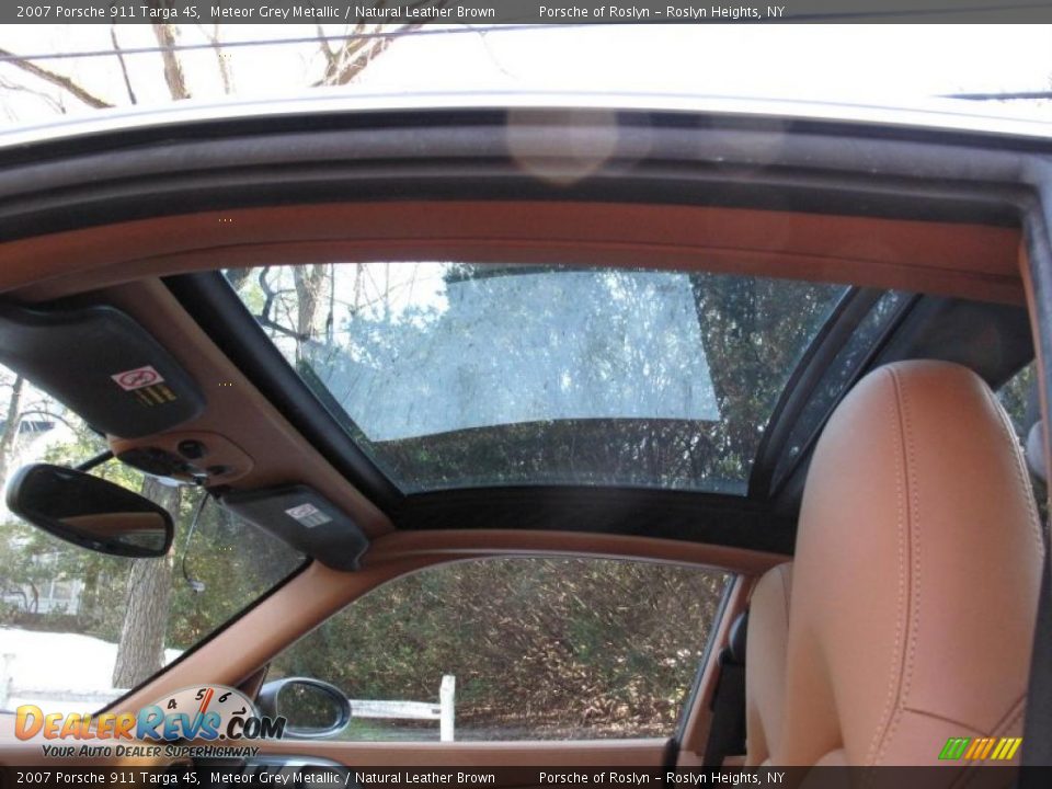 2007 Porsche 911 Targa 4S Meteor Grey Metallic / Natural Leather Brown Photo #13