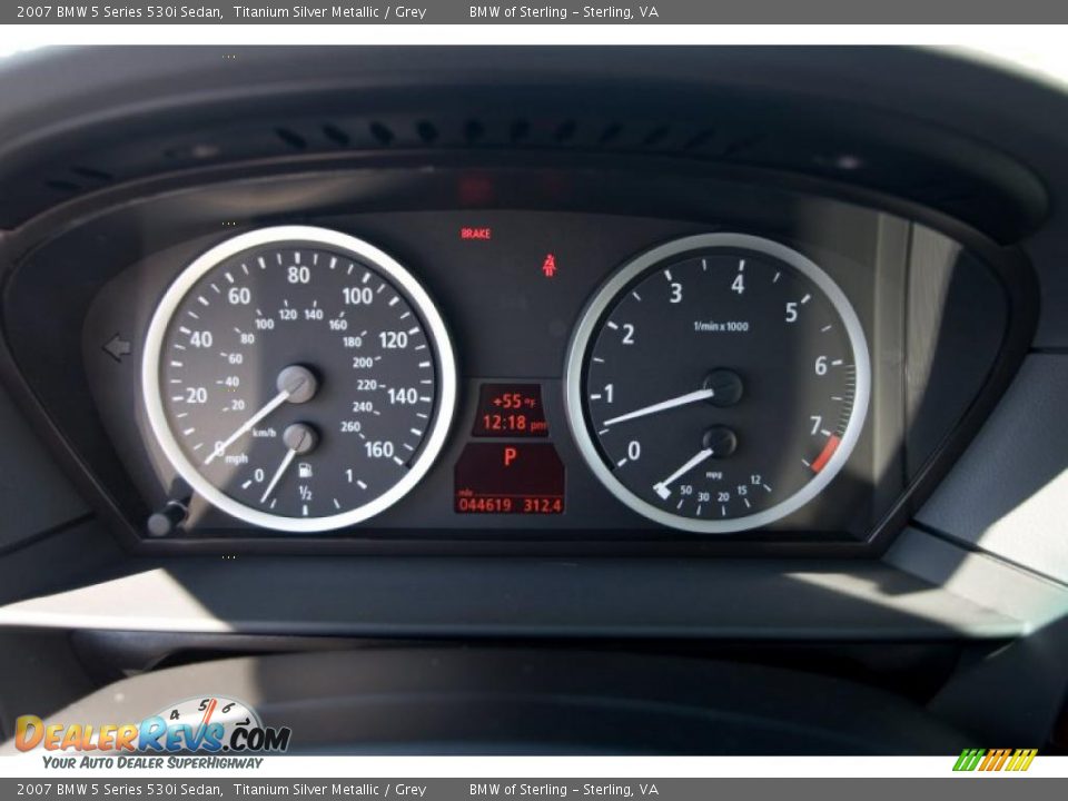 2007 BMW 5 Series 530i Sedan Titanium Silver Metallic / Grey Photo #14