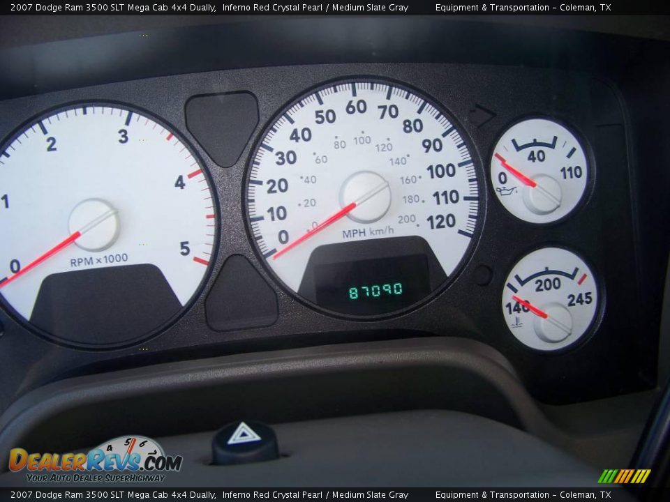 2007 Dodge Ram 3500 SLT Mega Cab 4x4 Dually Inferno Red Crystal Pearl / Medium Slate Gray Photo #13