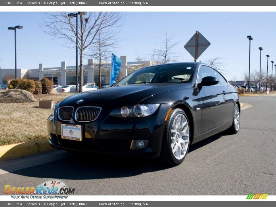 2007 BMW 3 Series 328i Coupe Jet Black / Black Photo #2